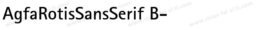 AgfaRotisSansSerif B字体转换